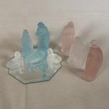 THE GLASS GALLERY CRYSTAL COLLECTION 8 Pc The Nativity Scene