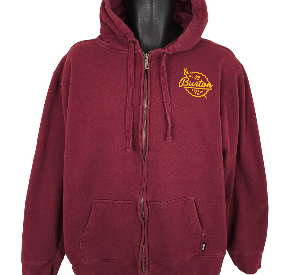 Burton 撥水パーカー ボルドー S Burton Sweatshirt Hoodie Mens Size XL Red Snowboarding Skiing