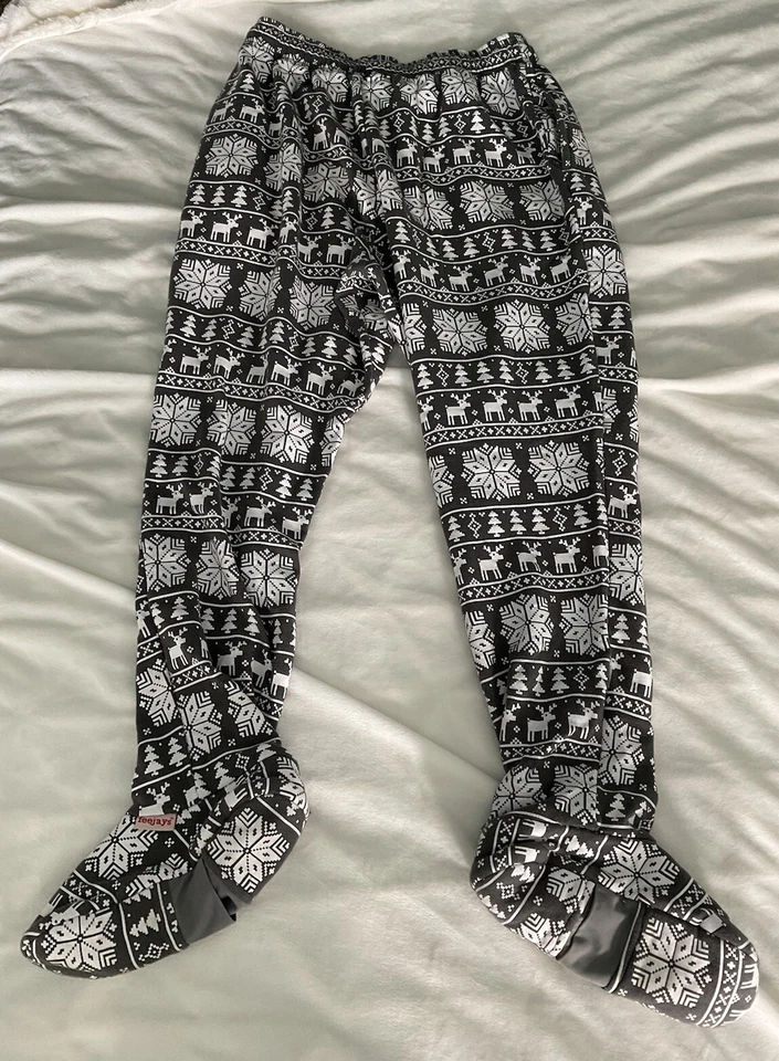 ¡ENVÍO GRATUITO! Pijama Feejays Franela Forrado Pie Salón Reno Copo de Nieve Navidad Foto 4 de 4