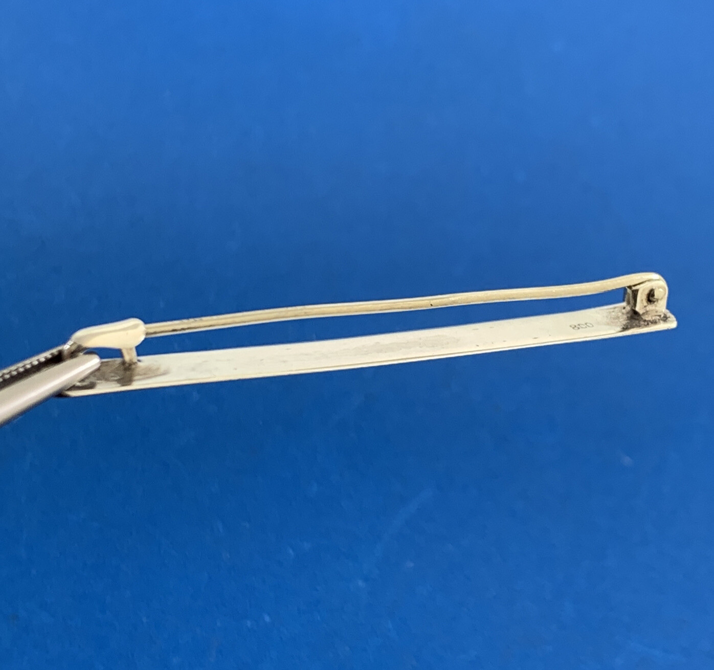 Scroll Pin Antique 800 Fine Silver Floral Scroll Bar Pin Brooch - Gem
