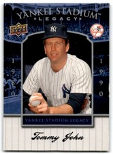 2008 UPPER DECK YANKEE STADIUM BOX SET TOMMY JOHN NEW YORK YANKEES #62