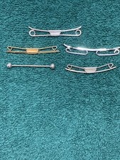 5 Tie Clips , Tie Stay , Tie Bar
