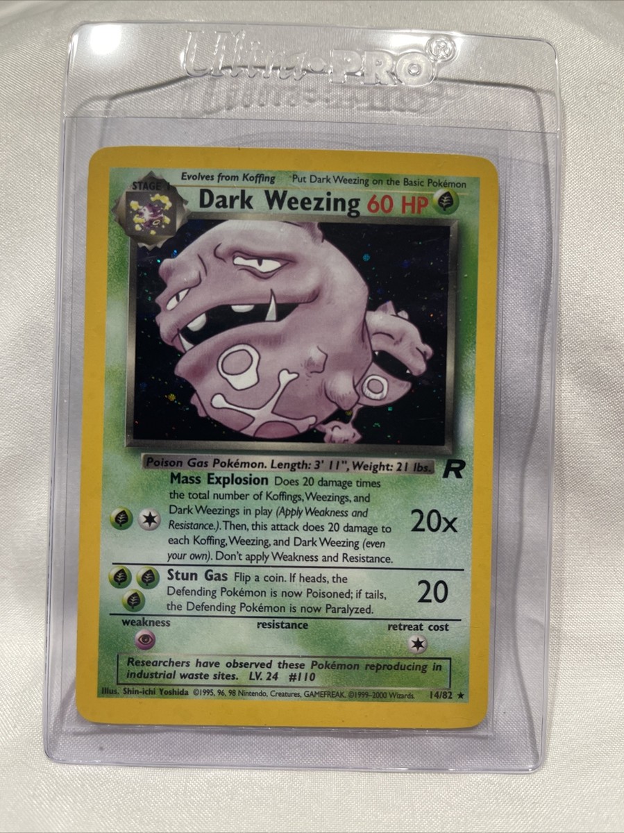 Dark Weezing - NM/LP Holo Rare - Vintage 14/82 Team Rocket