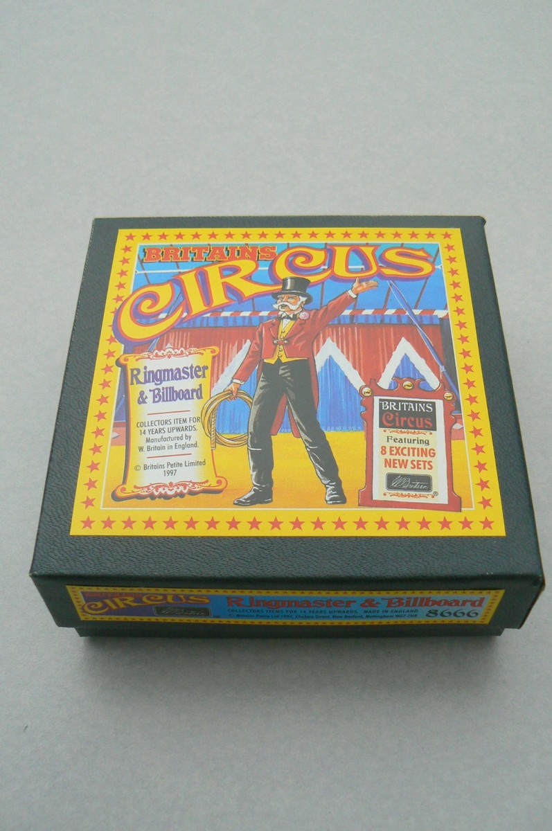Britains 8666 Set Cirque Monsieur Loyal & Affiche - Plomb Peint 1:32 - Neuf