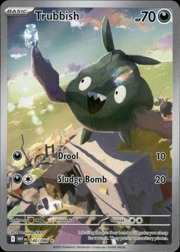 Trubbish White Flare 140/086 Illustration Rare Holo Pokémon — English NM