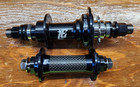 FEC 14mm Titanium Freecoaster / black carbon front BMX FLATLAND hub set (black)