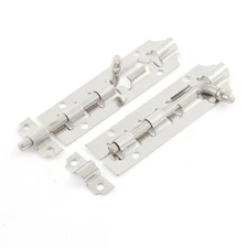 4" Long Stainless Steel Door Gates Latch Slide Lock Barrel Bolt 2 Pcs
