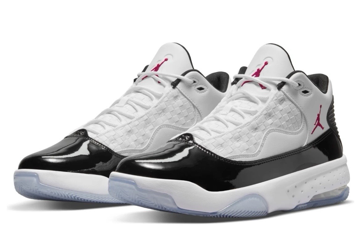 Air Jordan Max Aura 2 CK6636-102 Men 12.5 Sneaker White Gym Red Basketball Shoes Nike Air Jordan Max Aura 2 White Gym Red Basketball Sneaker  main image 3