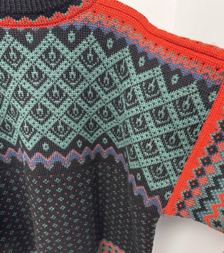VINTAGE Dale of Norway Wool Narvic METAL Clasp Sweater Pullover FAIR ISLE NORDIC - Bild 7 von 13