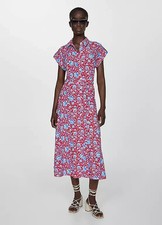 Mango Midi Dress Apple   Size M -  UK 10     (fmn28-11)