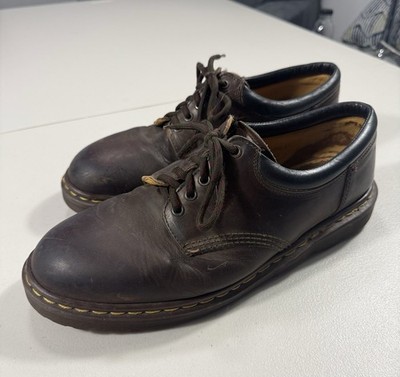 VTG Dr Martens Shoes Mens 12 Doc 8053 Dark Brown Low Top Boot Loafer England