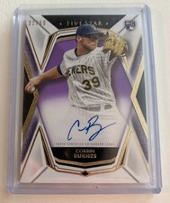 2019 Topps Five Star - Autographs Corbin Burnes #FSA-CB Purple /50 (AU, RC)