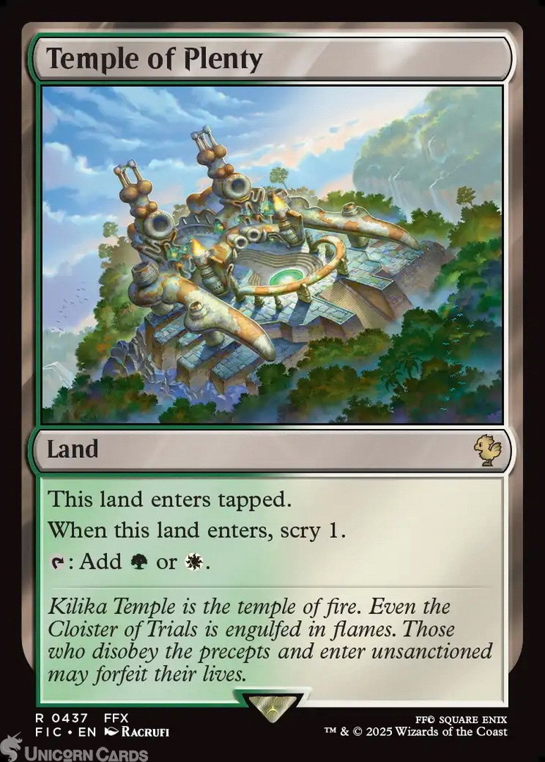 Temple of Plenty : Mint MTG Card : Final Fantasy Commander Decks