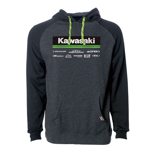 KAWASAKI 2021 Racewear pullover/ char hthr -black XL - Bild 1 von 1
