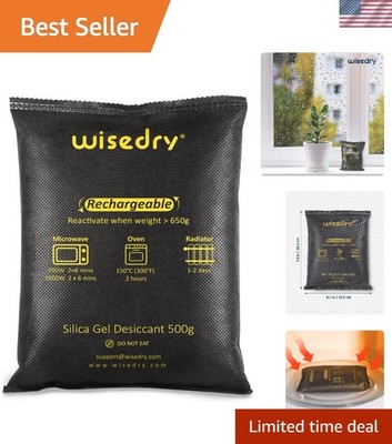 Silica Gel Car Dehumidifier Packs 2x500g Moisture Absorber Reusable Moisture ...