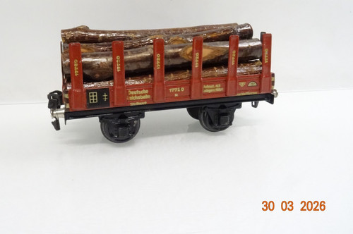 Märklin Spur 0 17720 Rungenwagen der DRG mit Baumstämmen beladen JL7541 o. | Zustand: Gebraucht