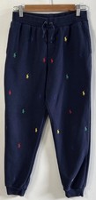 Boys POLO RALPH LAUREN AOP Logo Fleece Joggers Sz Large 14-16
