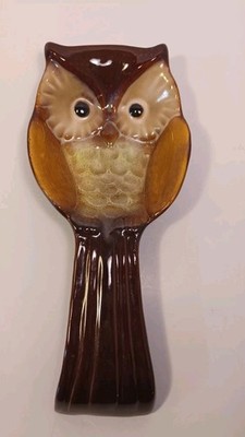 Owl Spoon Rest Ceramic ''Harvest Spice'' 