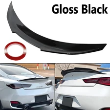 PSM Style For 2017 2018-2022 Infiniti Q60 Glossy Black Rear Trunk Spoiler Wing