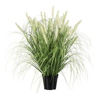 Artplants Kunst Gras Lampenputzergras Rivla Mit Rispen, Creme, 65Cm