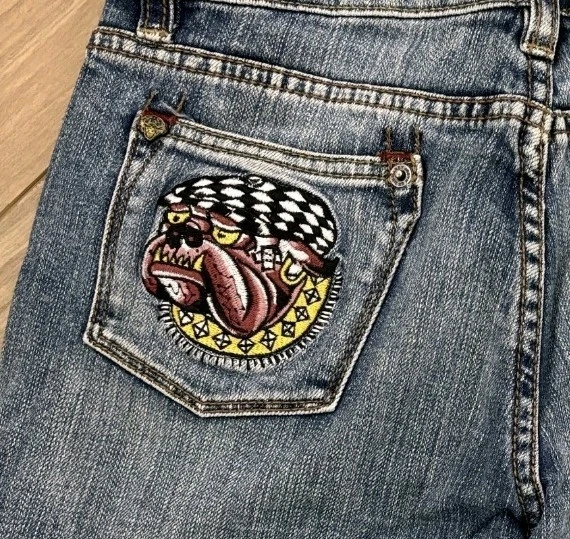 VTG ED HARDY Boys 12 Embroidered  - Image 3 of 4