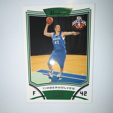 Bowman 08-09 Kevin Love #115 Rookie Minnesota Timberwolves Basketball Card. rookie card picture