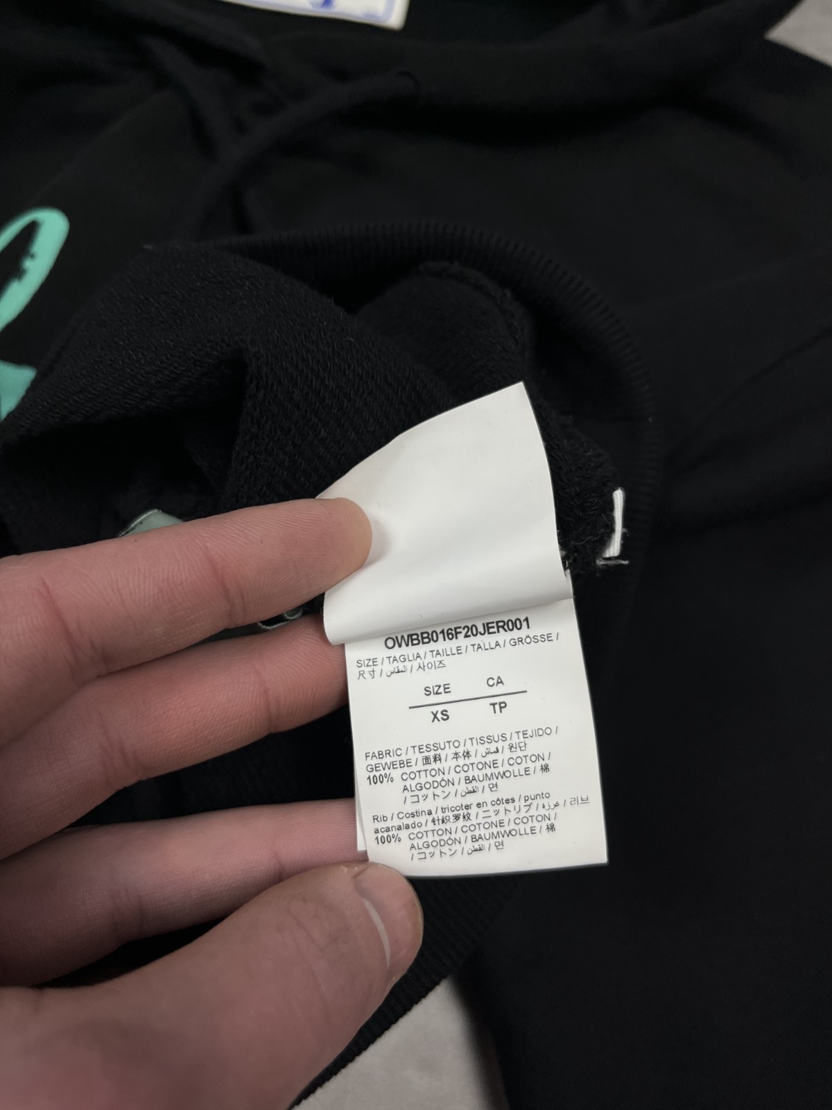 Off-White Rainbow Gradient Script Logo Cropped Ho… - image 9