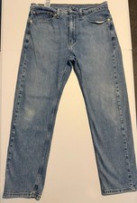 Levi's 505 Men's Jeans Blue Regular Slim fit Stone Wash W34 L30 Zip Fly Cotton 