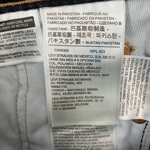 Levis 514 Mens Slim Straight Fit Stretch Denim Jeans Zip Fly W30 L32 - Picture 9 of 11