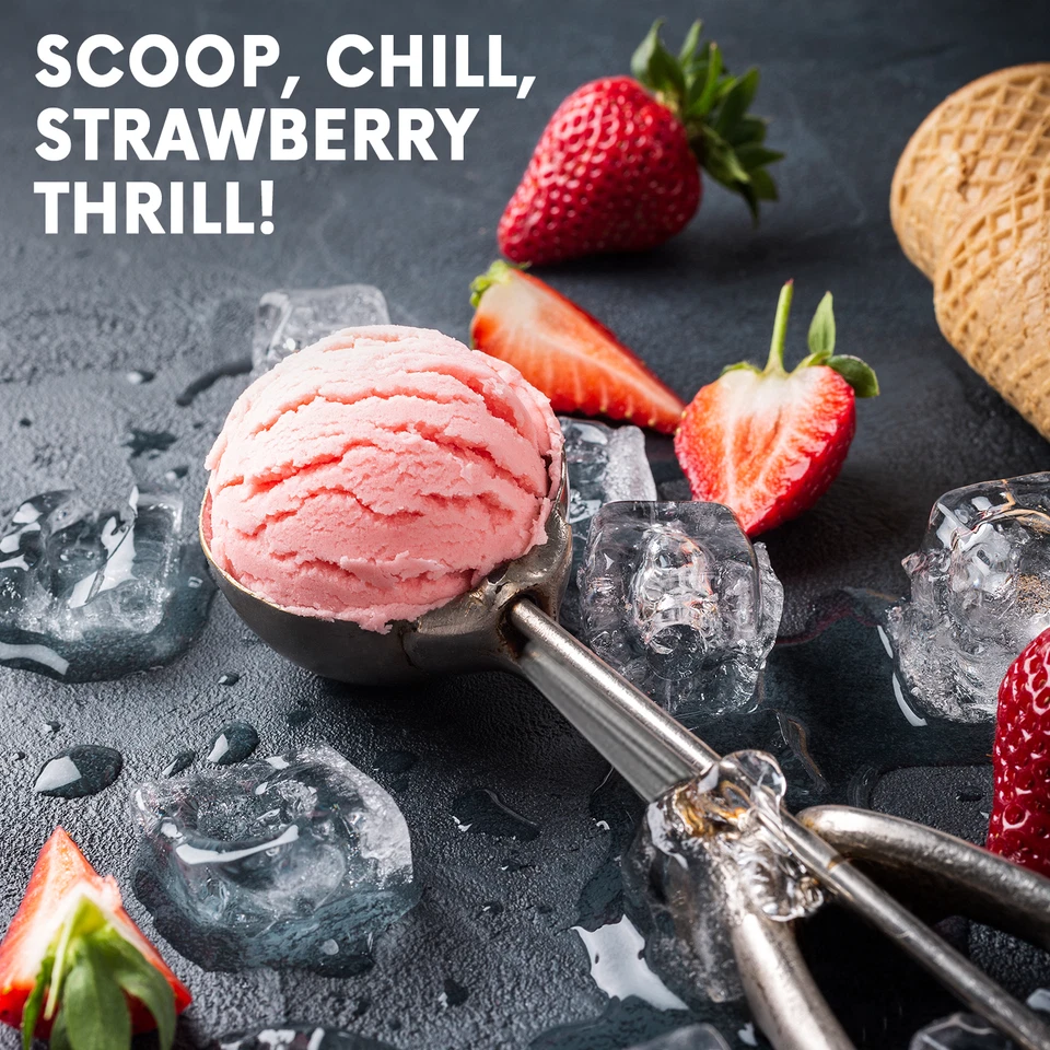 AEX Heavy Duty Stainless Steel Ice Cream Scoop with Trigger 22.5cm Dessert Tool - Image 4 of 4