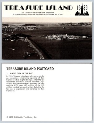 1989 Treasure Island San Francisco Bay Bridge Golden Gate Expo Postcard