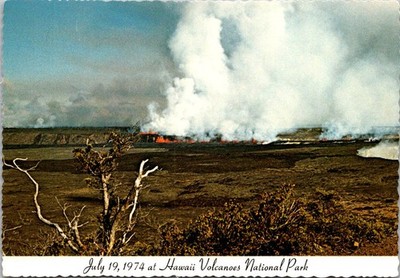 Hawaii Volcanoes National Park Lava Eruption 1974 Continental Postcard A065
