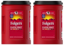 2 Pack Folgers Classic Roast Ground Coffee 43.5 oz FREE Shipping