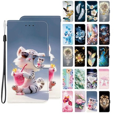 Flower Butterfly Tiger Wallet Phone Case for Samsung A57 A06 A70 A25 A51 A07 A30