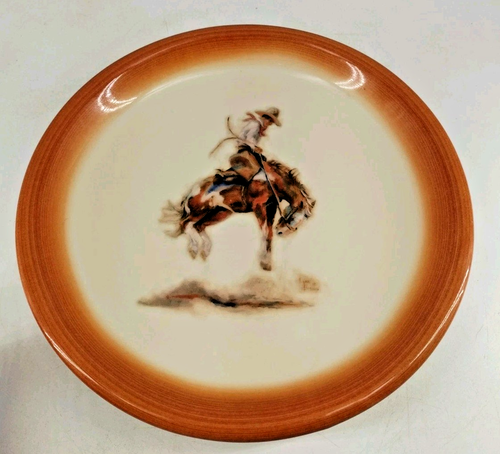 Montana Lifestyles Cowboy Reflections 8" Plates Bareback Rider B2 - Picture 3 of 5