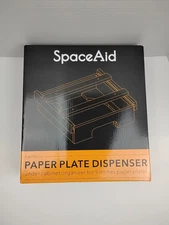 SpaceAid 9-inch and 12-inch Paper Plate Dispenser Under Cabinet Bamboo.