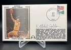 Gateway Stamp 1989 FDC Cachet Kareem Abdul-Jabbar HOF AUTOGRAPHED LAKERS MINT