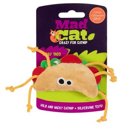 Mad Cat Tabby Taco Katzenspielzeug unwiderstehliche Katzenminze Plüsch lustiges Futterdesign