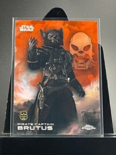 2025 Topps Chrome Star Wars Orange Sapphire PIRATE CAPTAIN BRUTUS Card 16/25
