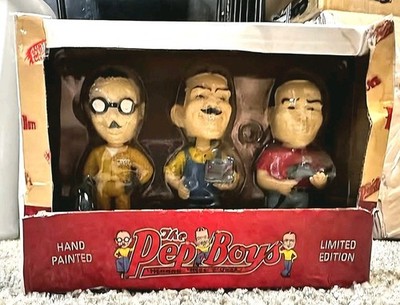 The Pep Boys-Manny, Moe & Jack Bobble Heads Limited Edition Hand Painted