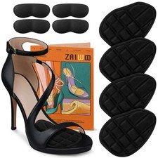 ZAIWOO Metatarsal Pads Women, Ball of Foot Cushions, High Heel Free, Black