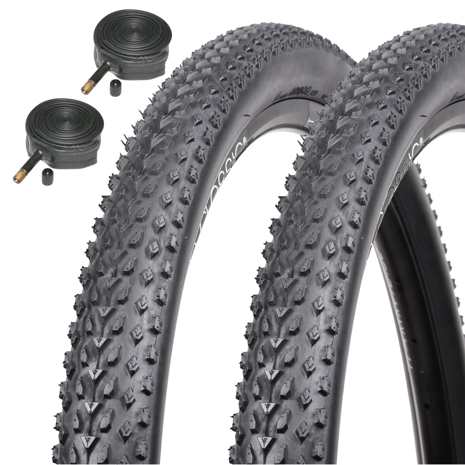 Nutrak Havoc 26 x 2.10 Mountain Knobbly Pair of Bike Tyres with Schrader Tubes