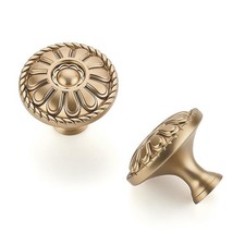 Champagne Bronze Cabinet Knobs Drawer Pulls 1-1/5 Inch 10 Pack