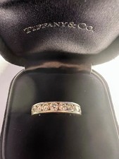 Tiffany & Co. 950 Platinum Channel-Set Full Eternity Diamond Ring 3.9mm