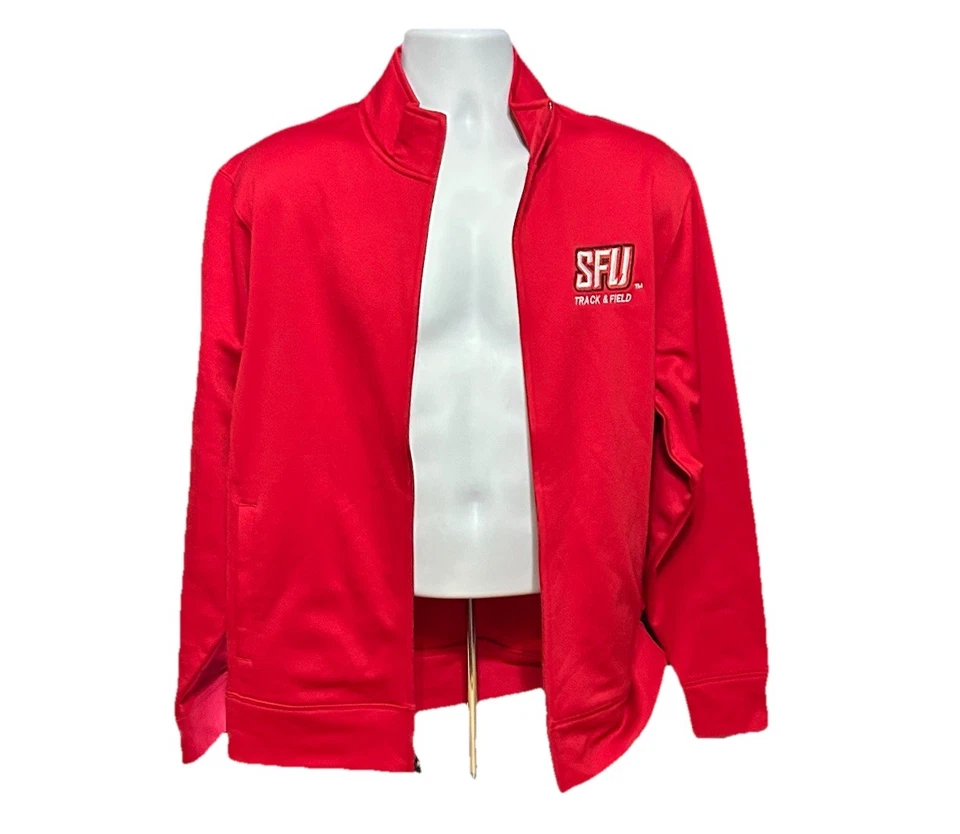 Saint Francis University Track And Field SFU Full Zip Jacket Men Medium Red - Image 2 of 4