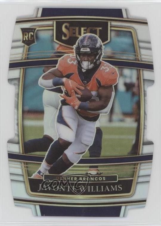 2021 Panini Select Concourse Silver Prizm Die-Cut Javonte Williams #57 4z8