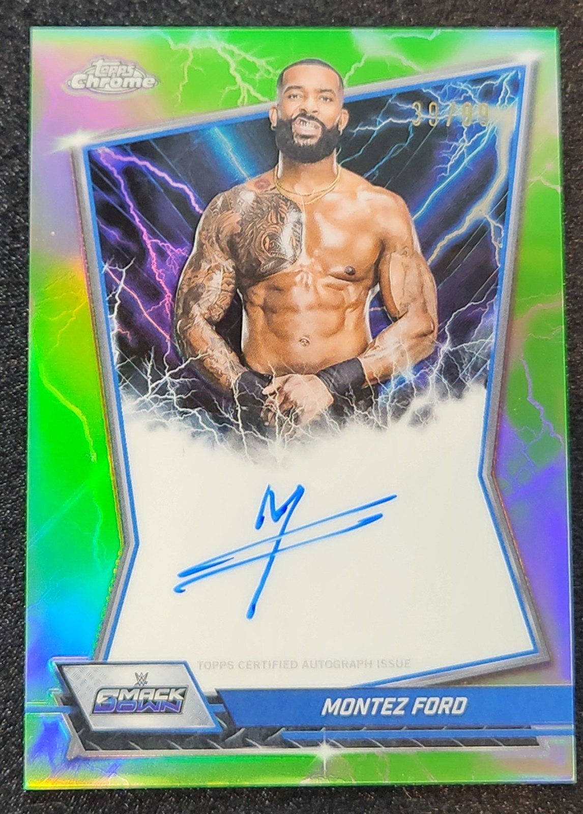 2026 Topps Chrome Montez Ford On Card Auto Autograph Green Refractor /99 BBA-MON