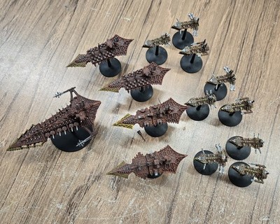 Painted BFG Chaos Fleet Battlefleet Gothic, Desolator Infidel Cruiser Slaughter