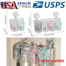 Toothbrush Holder Wall Mount With Cup Rack Organizer Brush Hang Multifunctional