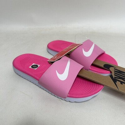Nike Kawa Slide Slides Sandals GS/PS  Pink White  819352-602 13C New